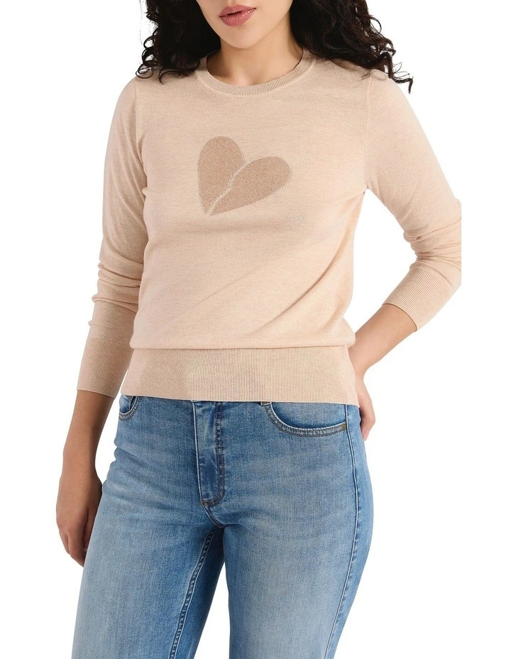 Feel The Love Csc Knit in Blush Melange image 3