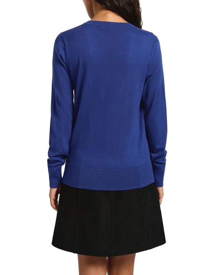 Polar Opposites Csc Knit in Nautical Blue image 4