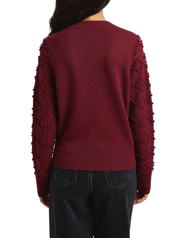 Hunter Merino Bobble Knit in Berry image 2