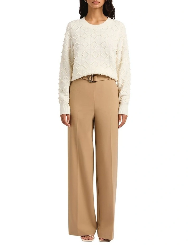 Hunter Merino Bobble Knit in Ivory image 4