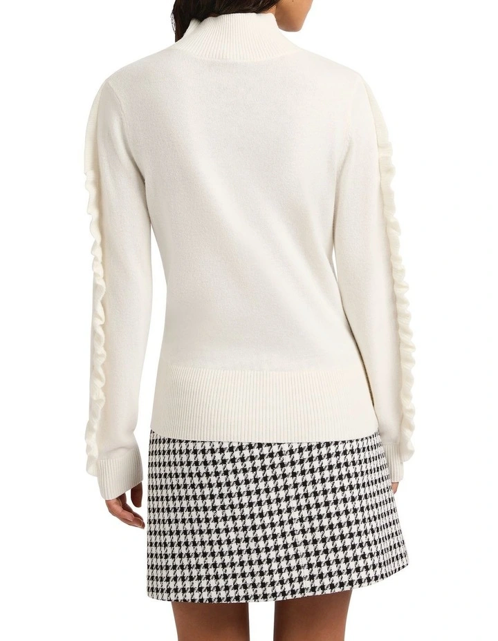 Supernova Ruffle Knit in Ivory image 2