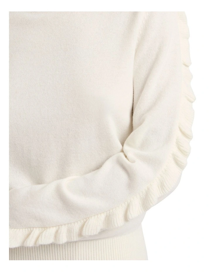 Supernova Ruffle Knit in Ivory image 3