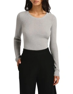 Roan Velour Sparkle Knit in Silver Sparkle