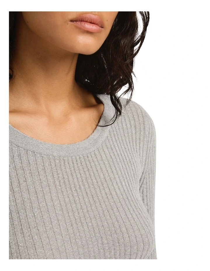 Roan Velour Sparkle Knit in Silver Sparkle image 4