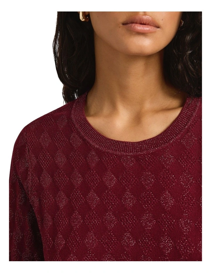 Shining Diamond Shimmer Knit in Berry Sparkle image 4