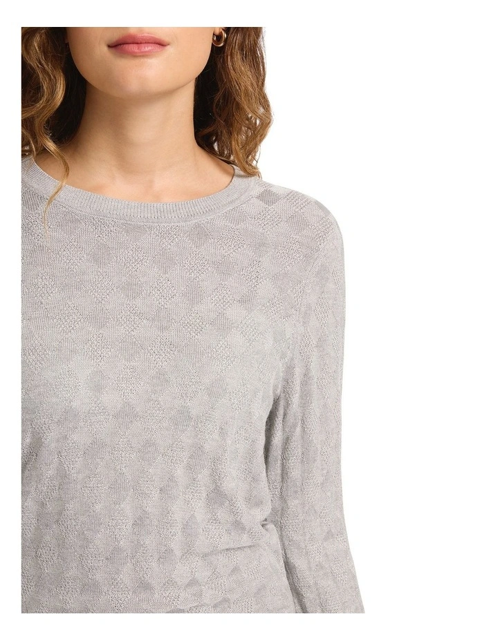 Shining Diamond Shimmer Knit in Silver Sparkle image 3