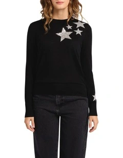 Starry Night Csc Knit in Caviar Charcoal