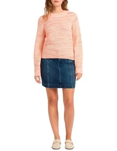 Caspar Speckle Knit in Salmon Speckle