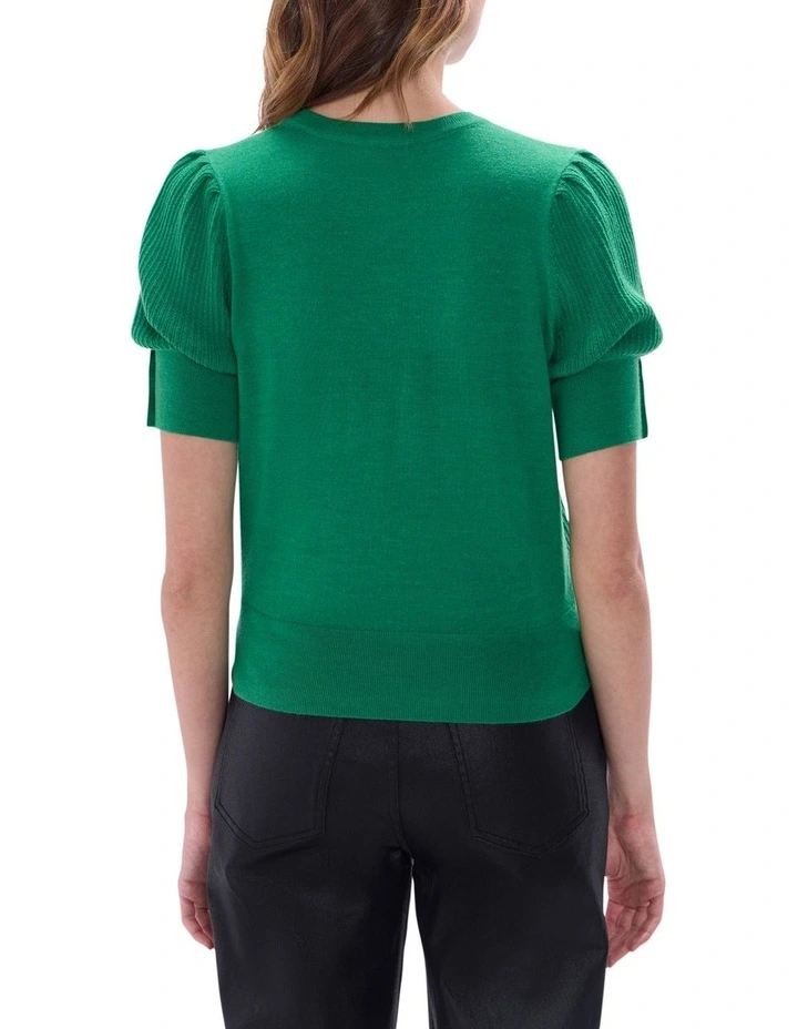 Clare Merino Knit in Shamrock Green image 4