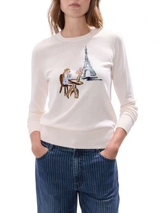 Eiffel For You Csc Knit in Cream Multi