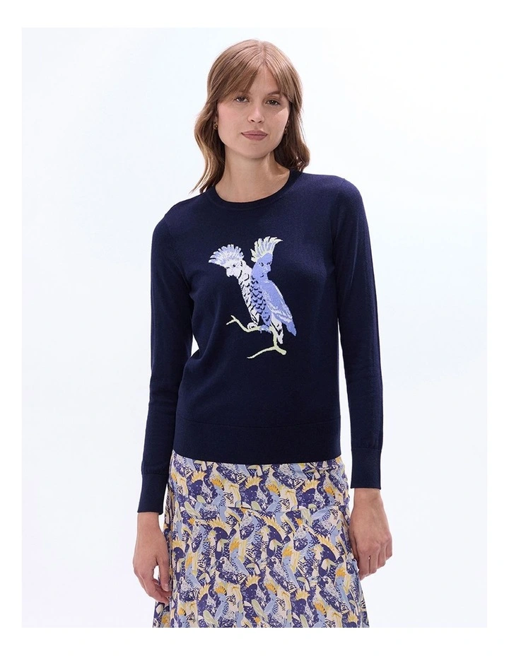Wings And Ruin Csc Knit in Navy Multi image 2