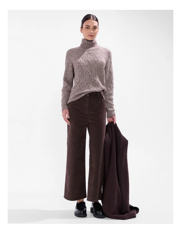 Knox Turtle Neck Knit in Espresso image 2