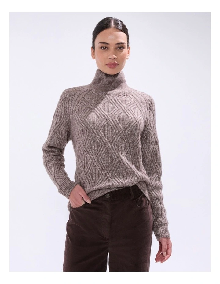 Knox Turtle Neck Knit in Espresso image 2