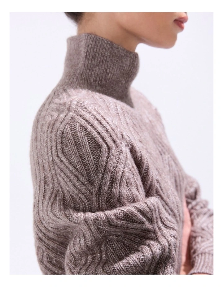Knox Turtle Neck Knit in Espresso image 3