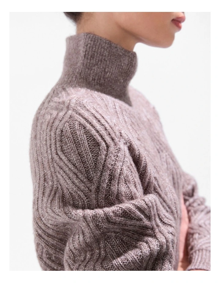 Knox Turtle Neck Knit in Espresso image 4