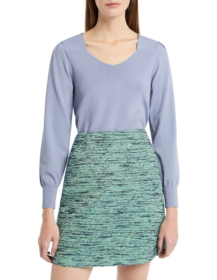 Alba Tuck Sleeve Knit in Wisteria image 1