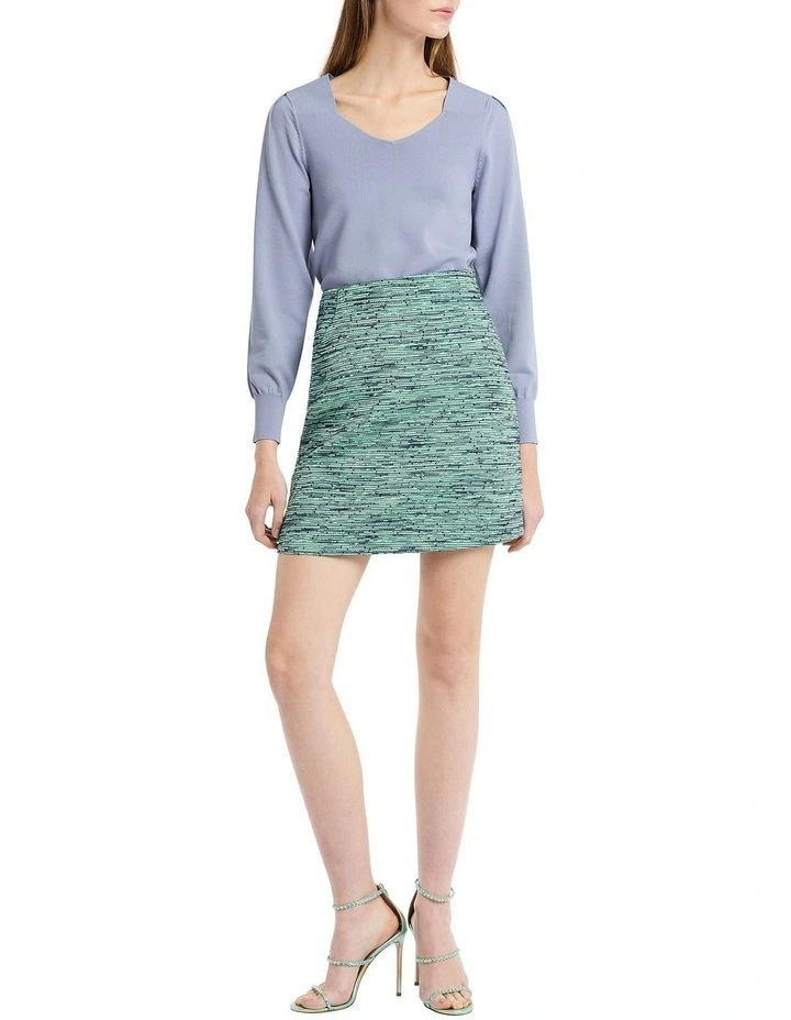 Alba Tuck Sleeve Knit in Wisteria image 2
