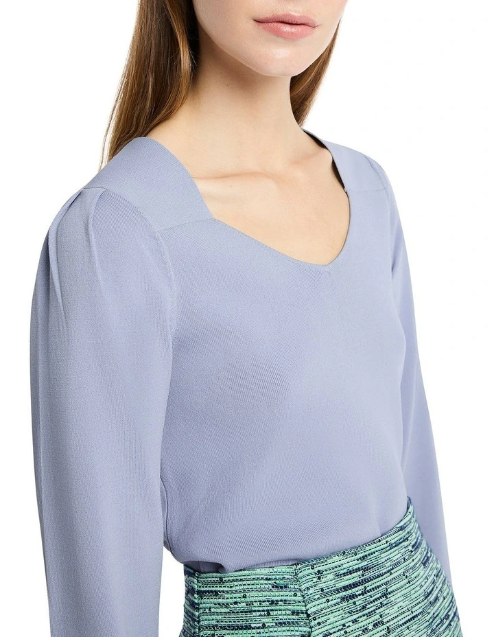 Alba Tuck Sleeve Knit in Wisteria image 3