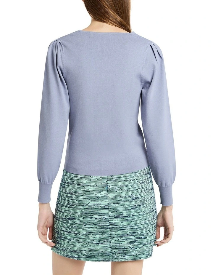 Alba Tuck Sleeve Knit in Wisteria image 4