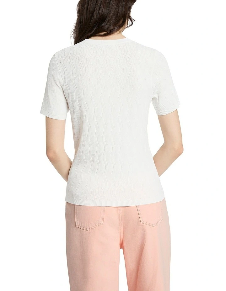 Luca Knit Top in White image 4