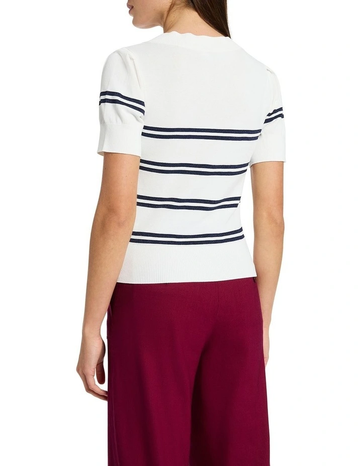 Stripe Out! Knit Top in Navy/White image 4