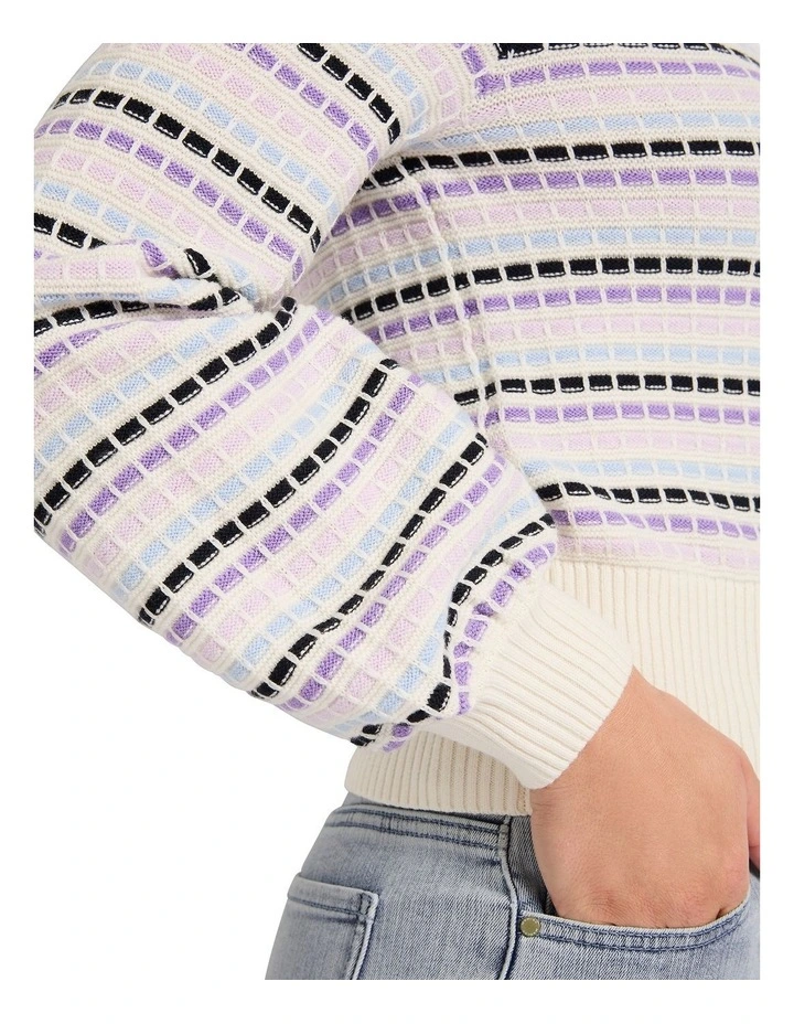 Sabina Stripe Knit in Blue Stripe image 4