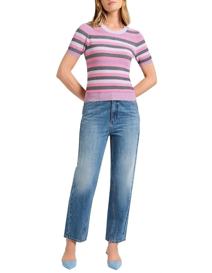 Totally Stripes! Knit Tee in Navy Stripe image 3
