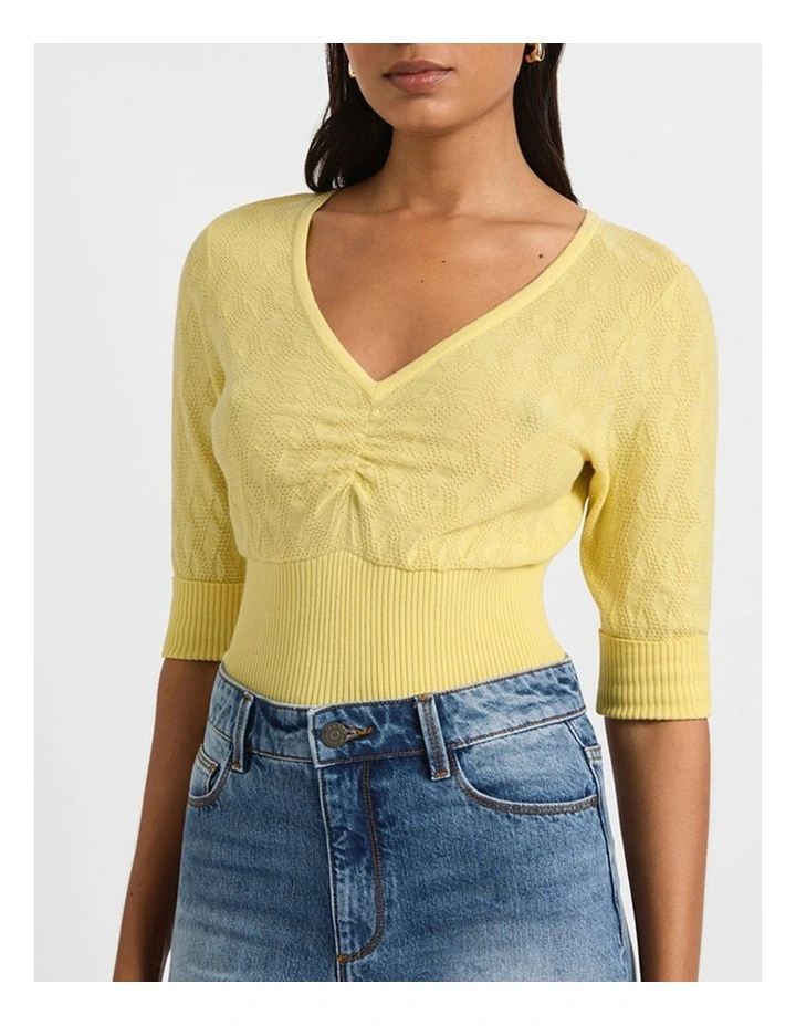 Cruising Pointelle Knit Top in Prost image 1
