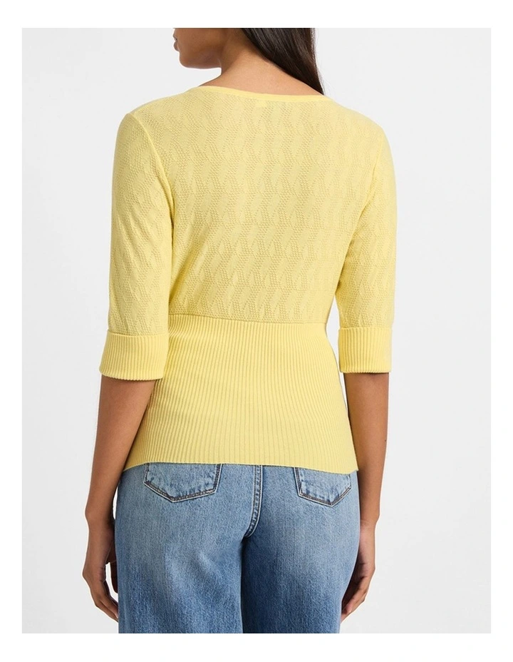 Cruising Pointelle Knit Top in Prost image 3