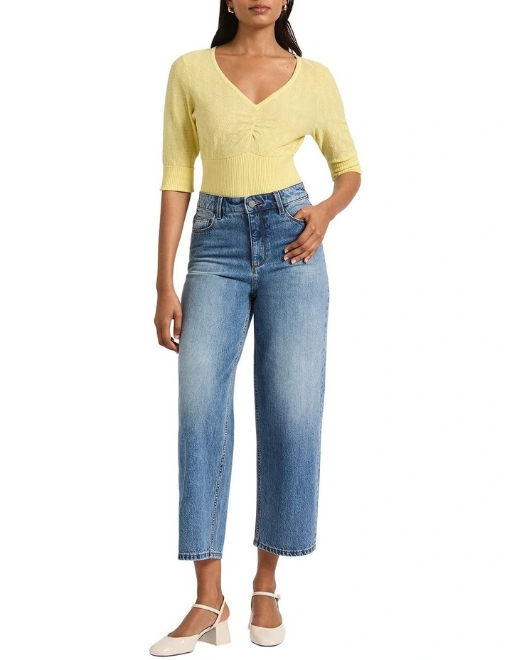 Cruising Pointelle Knit Top in Prost image 3