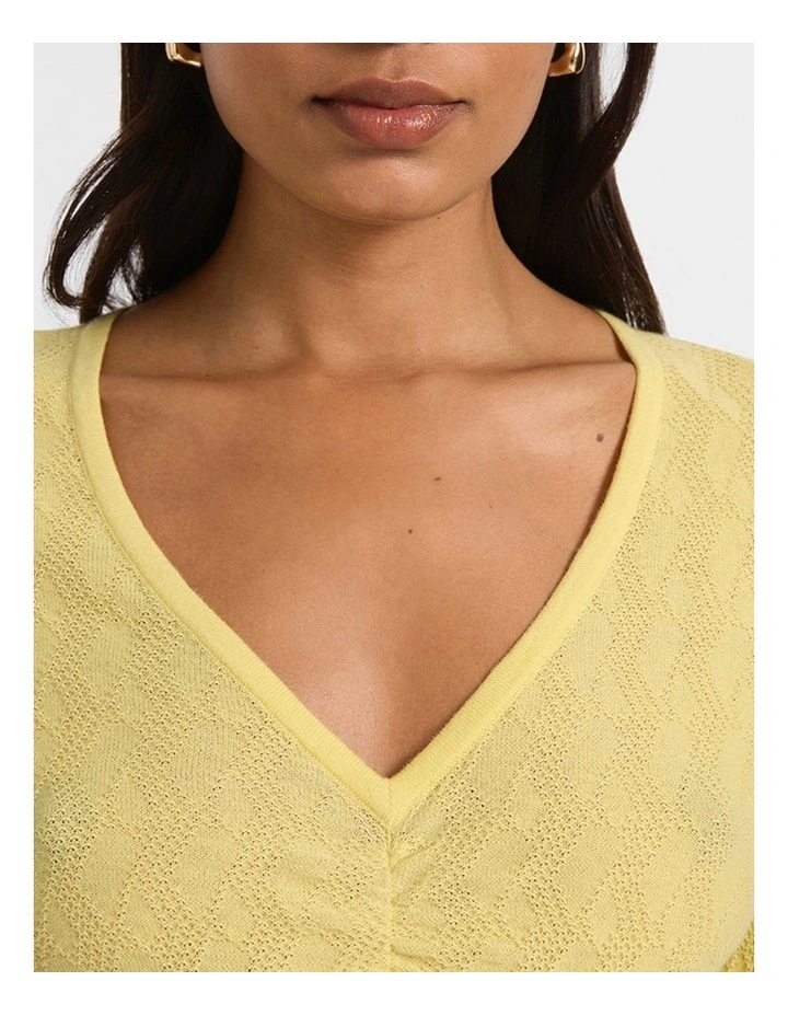Cruising Pointelle Knit Top in Prost image 4