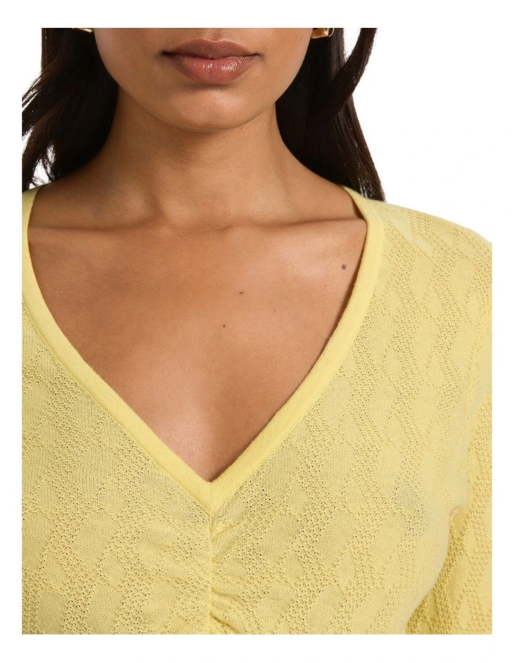Cruising Pointelle Knit Top in Prost image 4