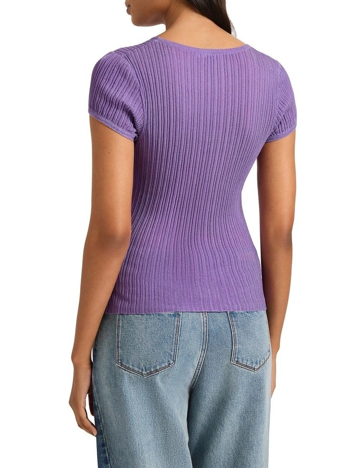 Perez Metallic Rib Tee in Stargirl image 2