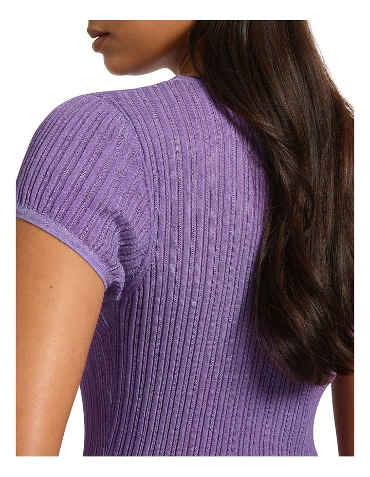Perez Metallic Rib Tee in Stargirl image 3