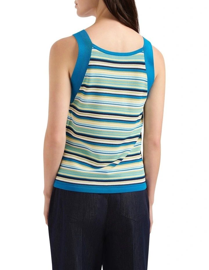 Stripe Season Knit Tank in Blue Stripe image 2