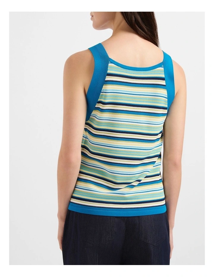 Stripe Season Knit Tank in Blue Stripe image 3