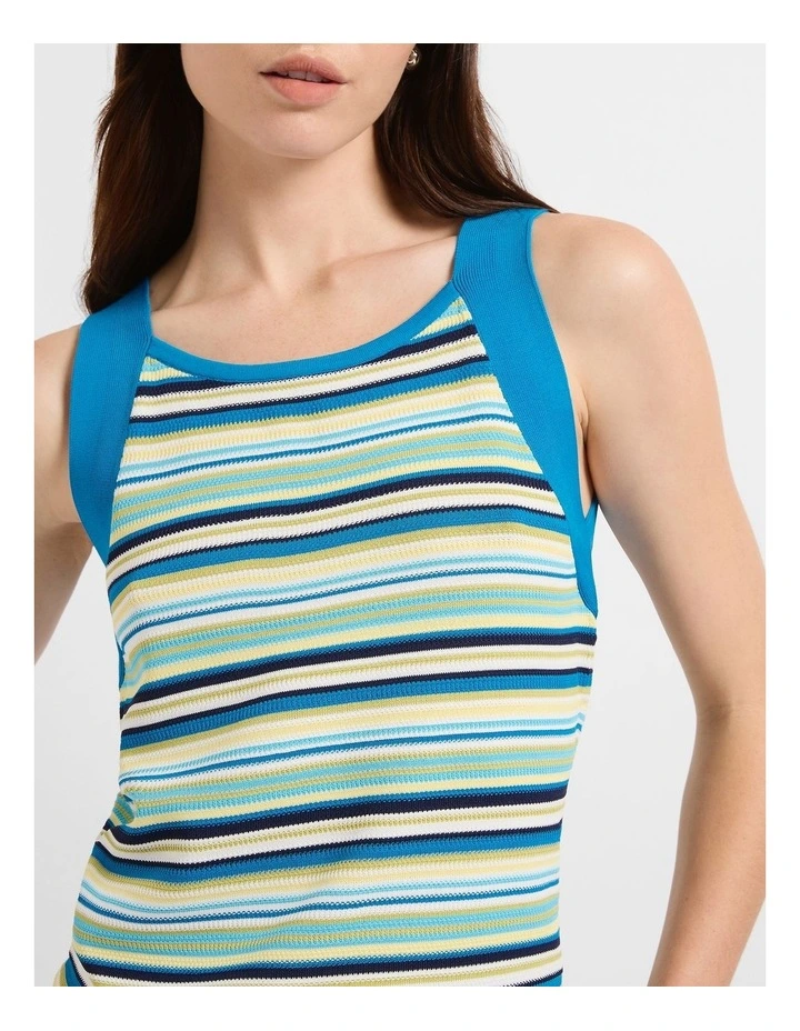 Stripe Season Knit Tank in Blue Stripe image 4