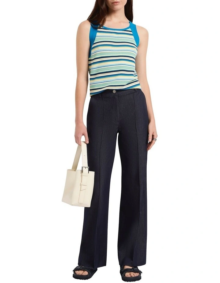 Stripe Season Knit Tank in Blue Stripe image 4