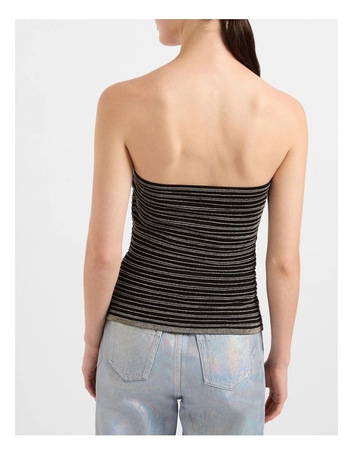 Naples Sparkle Strapless Top in Black Sparkle image 3