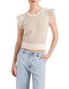 Tuscan Knit Tank in Ivory
