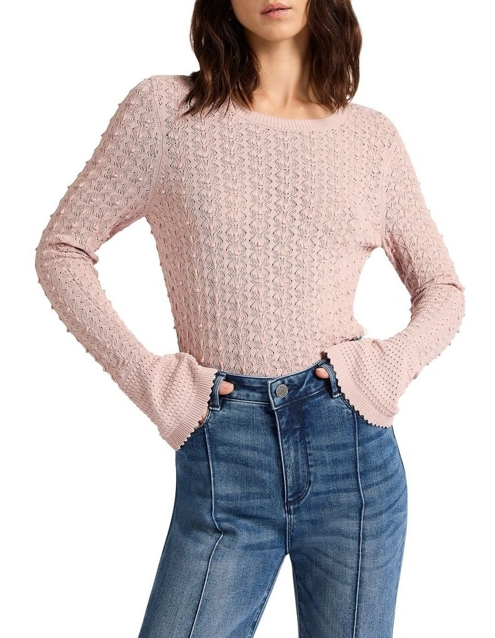 Lorena Pointelle Knit in Rose Water image 2