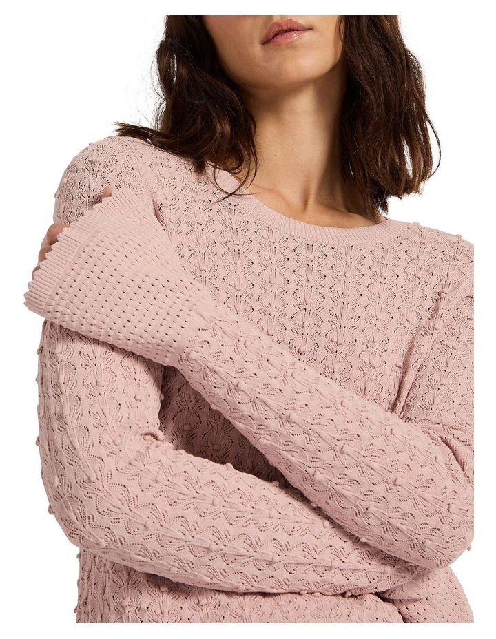 Lorena Pointelle Knit in Rose Water image 3
