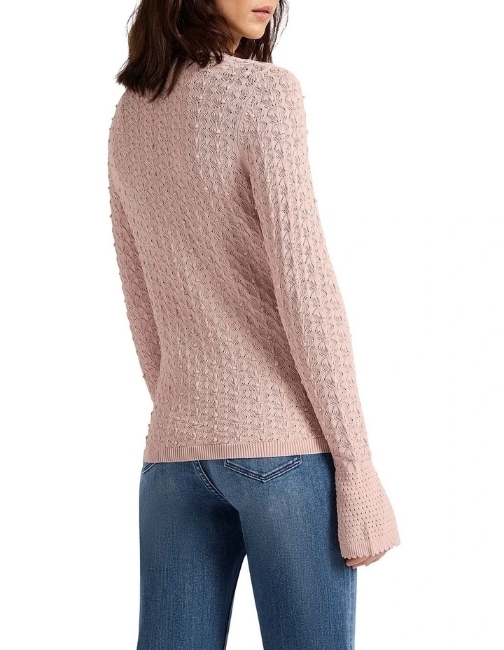 Lorena Pointelle Knit in Rose Water image 4