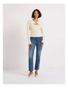 Cherie Shrug Knit Top in Ecru