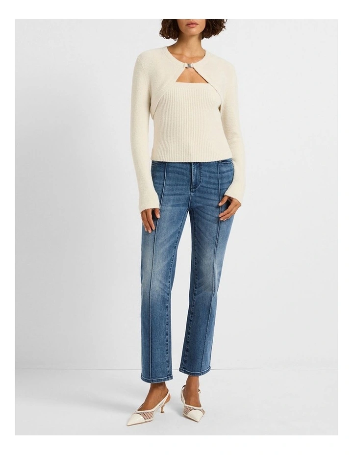 Cherie Shrug Knit Top in Ecru image 2