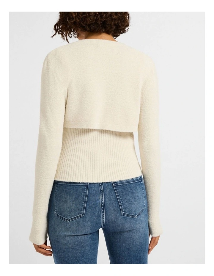 Cherie Shrug Knit Top in Ecru image 3