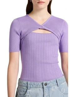 Deja Vu Shimmer Knit in Esme