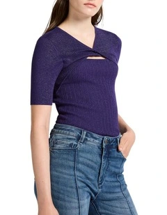 Deja Vu Shimmer Knit in Twilight