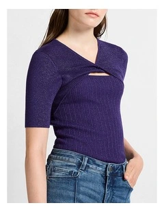 Deja Vu Shimmer Knit in Twilight