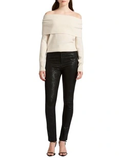 Nikki Off The Shoulder Knit in Ecru